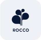 A minimalist logo featuring abstract shapes resembling a tree, with the word "ROCCO" written underneath, subtly hinting at A2P Monetization.